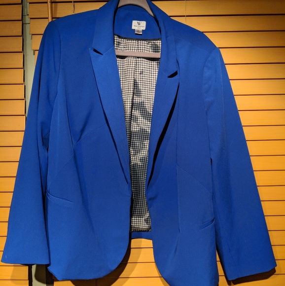 plus size blue coat
